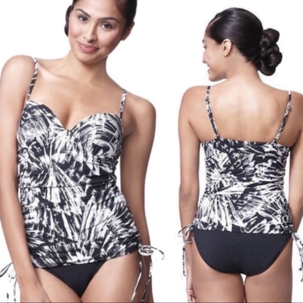 LOVE YOUR ASSETS NWT Daydream Push Up Underwire Tankini Swim Top Sz Small